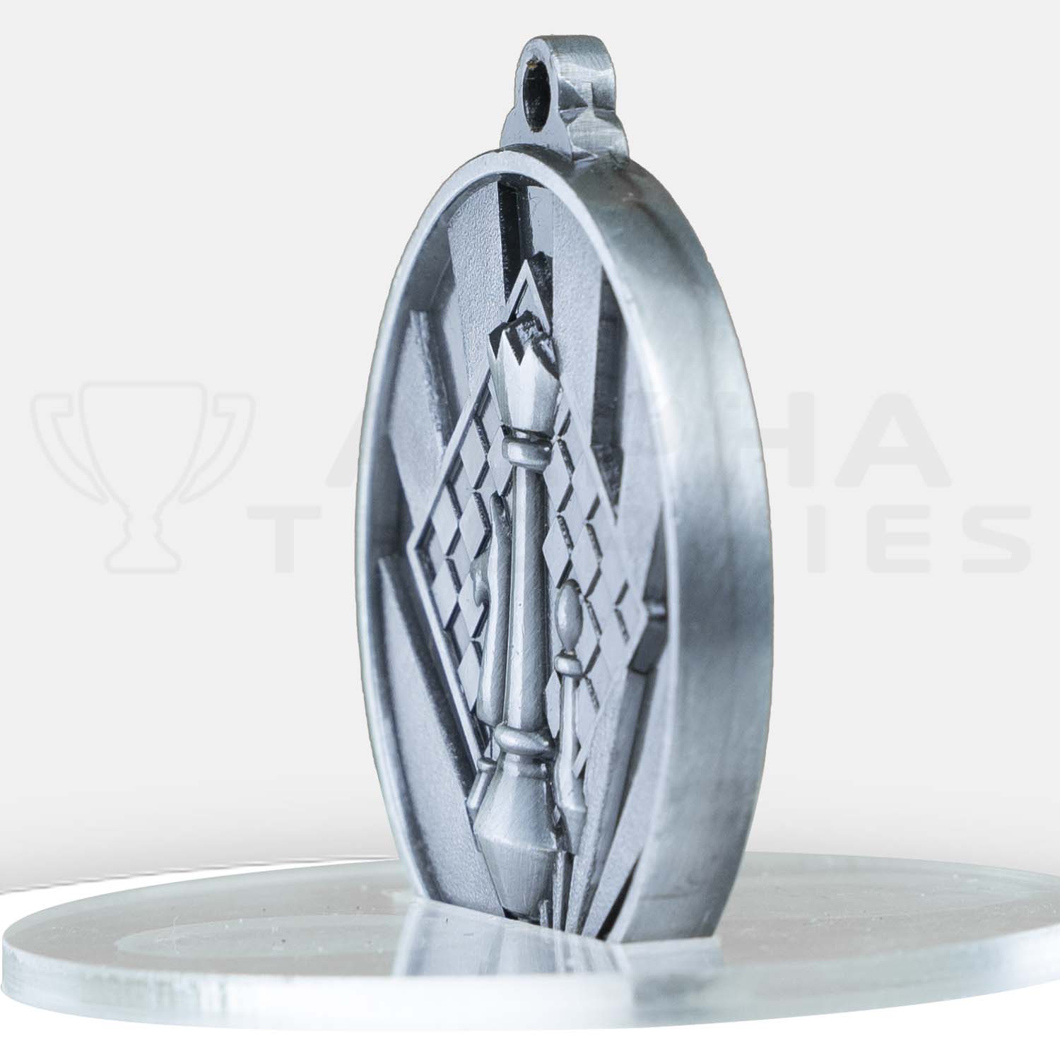 Sunrise Medal Chess 50MM SILVER Alpha Trophies