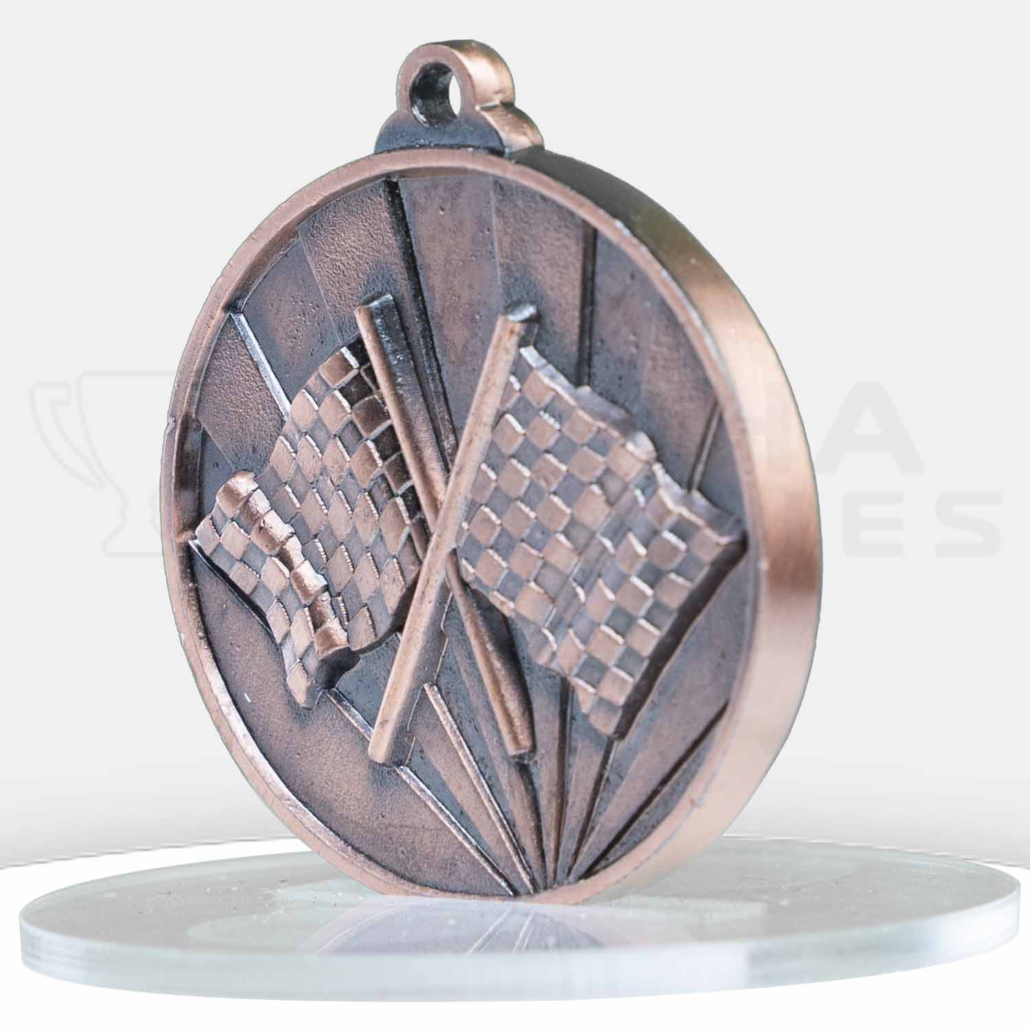 Sunrise Flags Medal 50MM BRONZE Alpha Trophies