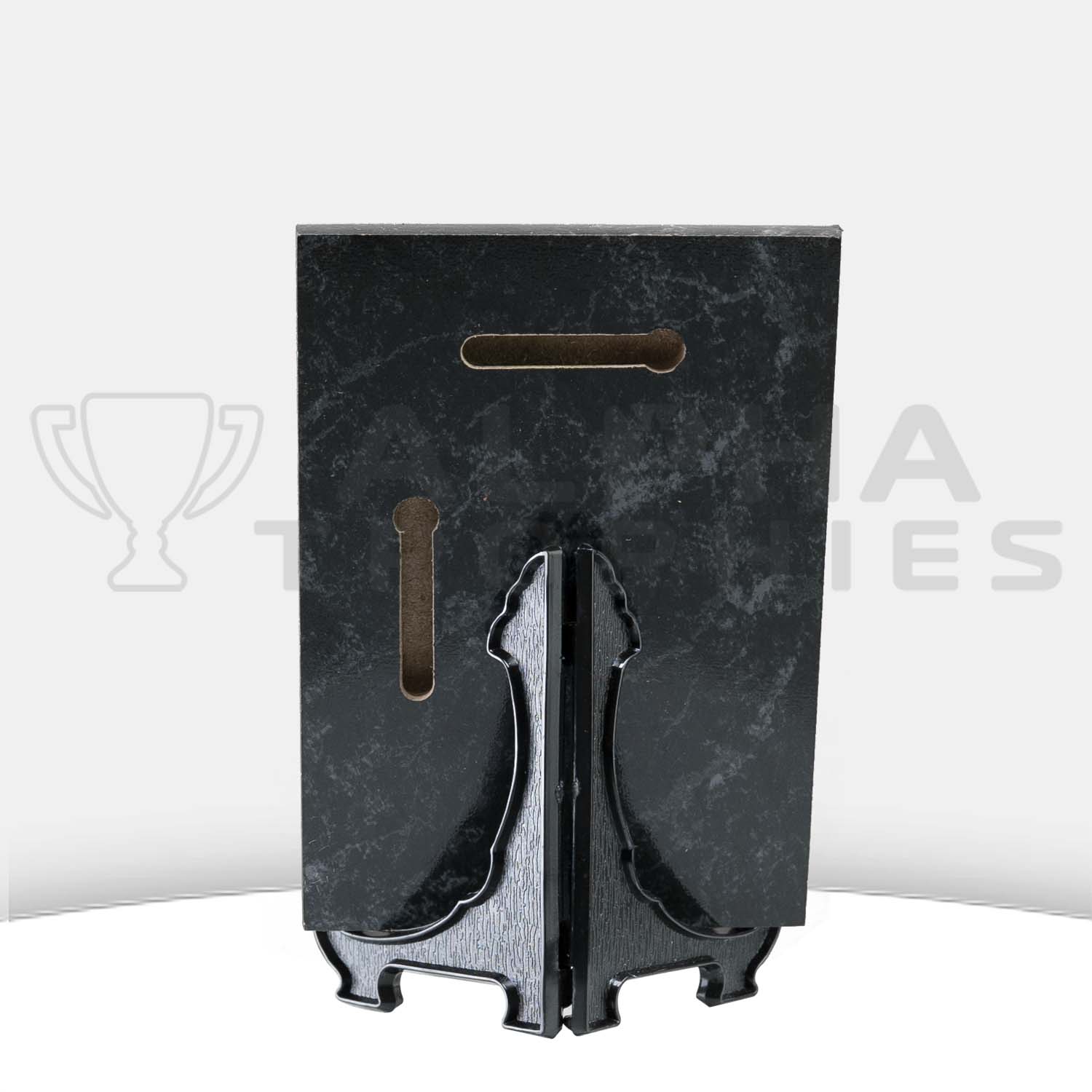 black-marble-plaque-on-easel-stand-back