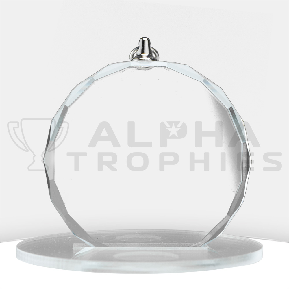 Crystal Medal 60mm 60MM CLEAR- Alpha Trophies