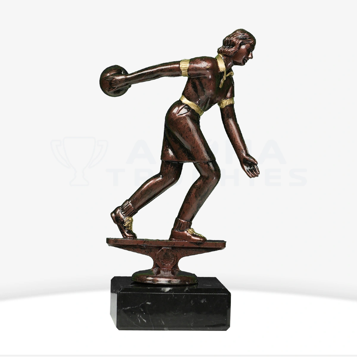 Tenpin Figure-Female-on marble base Trophy