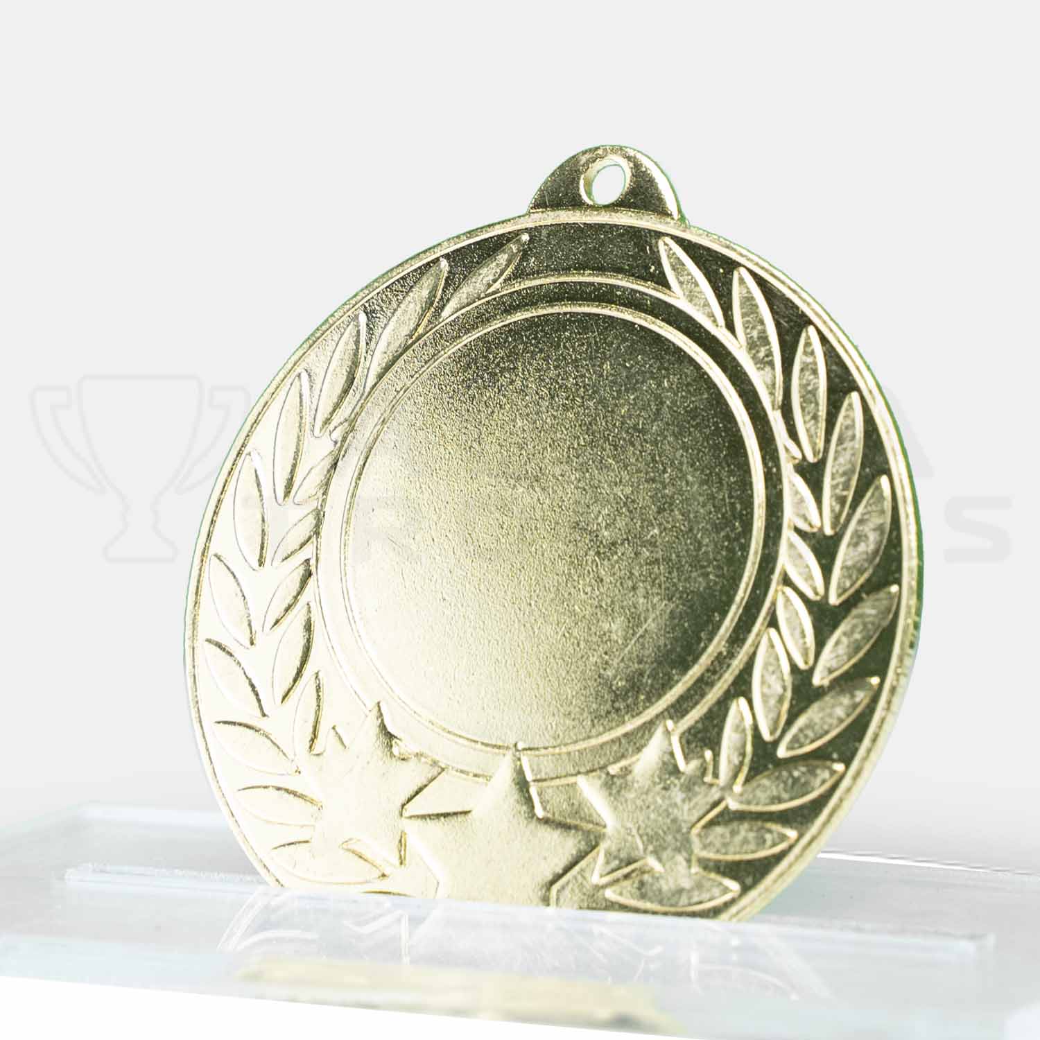 generic-25mm-centre-wreath-medal-gold-1040gvp-side