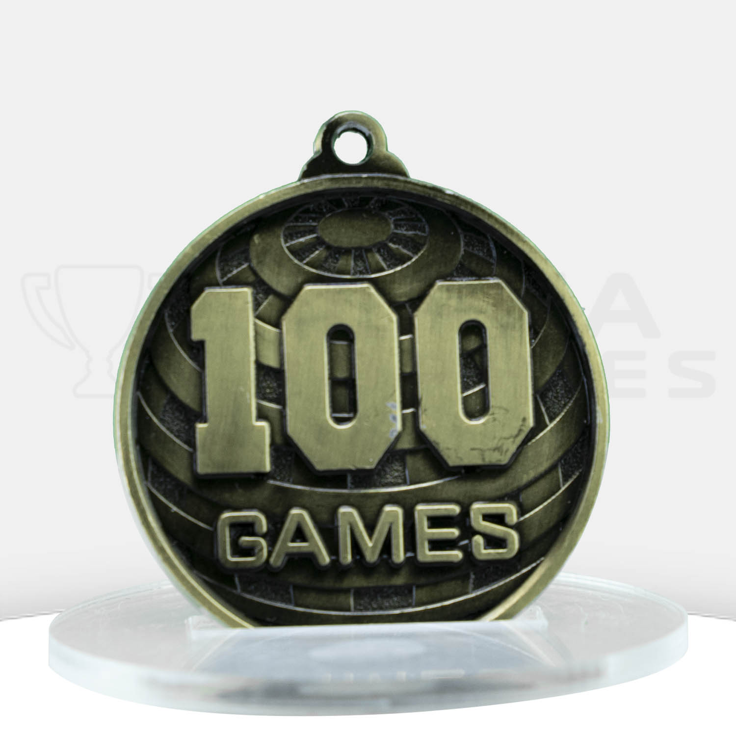 global-medal-100-games-gold-front