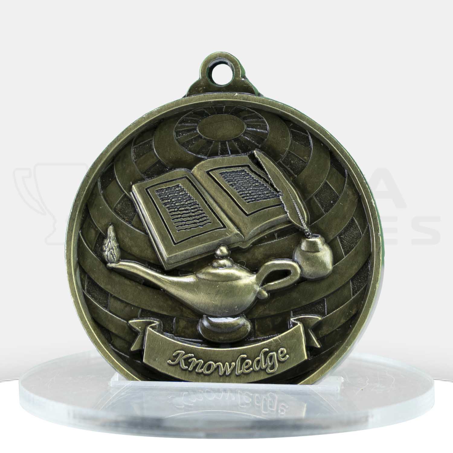 global-medal-knowledge-gold-front