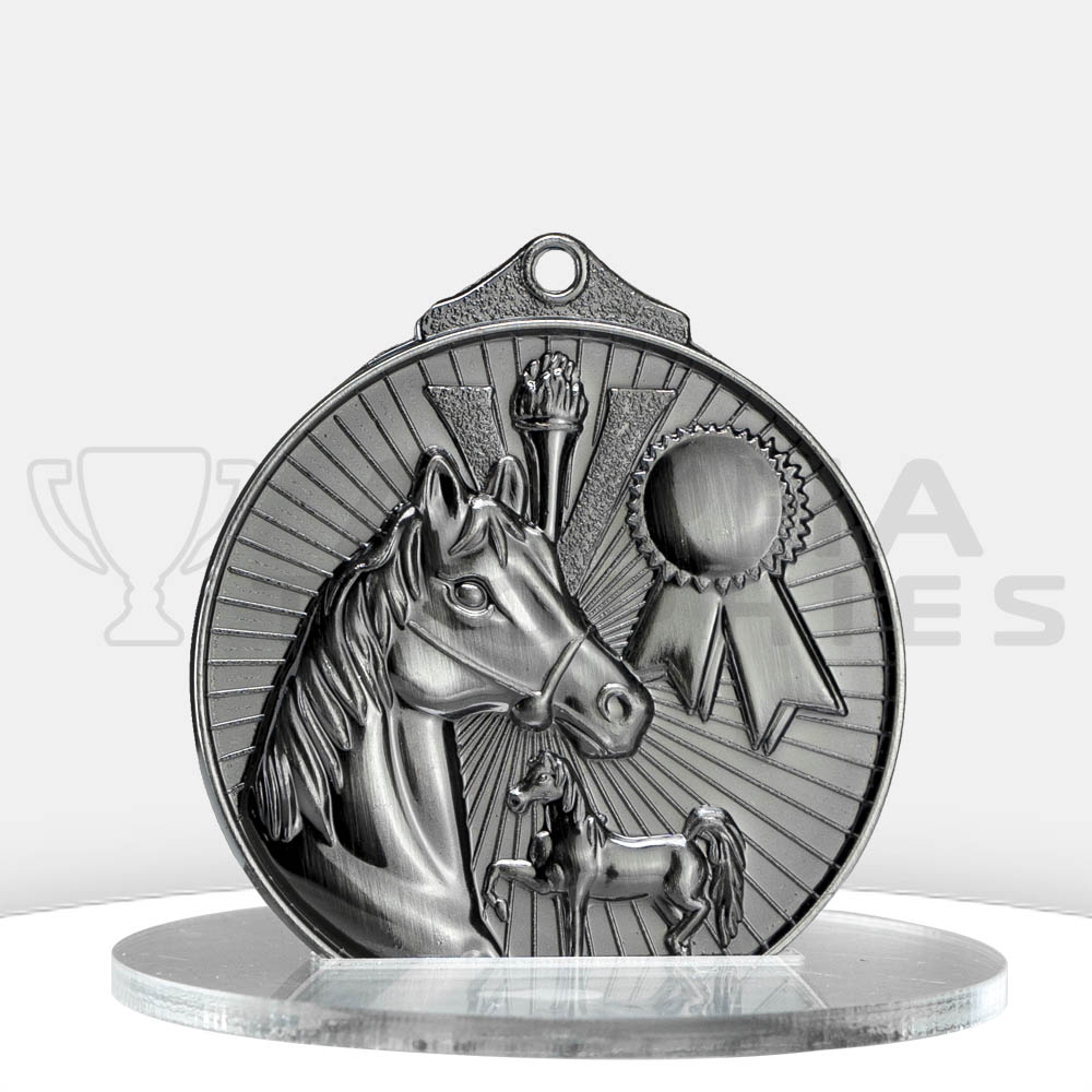 horse-medal-silver-front