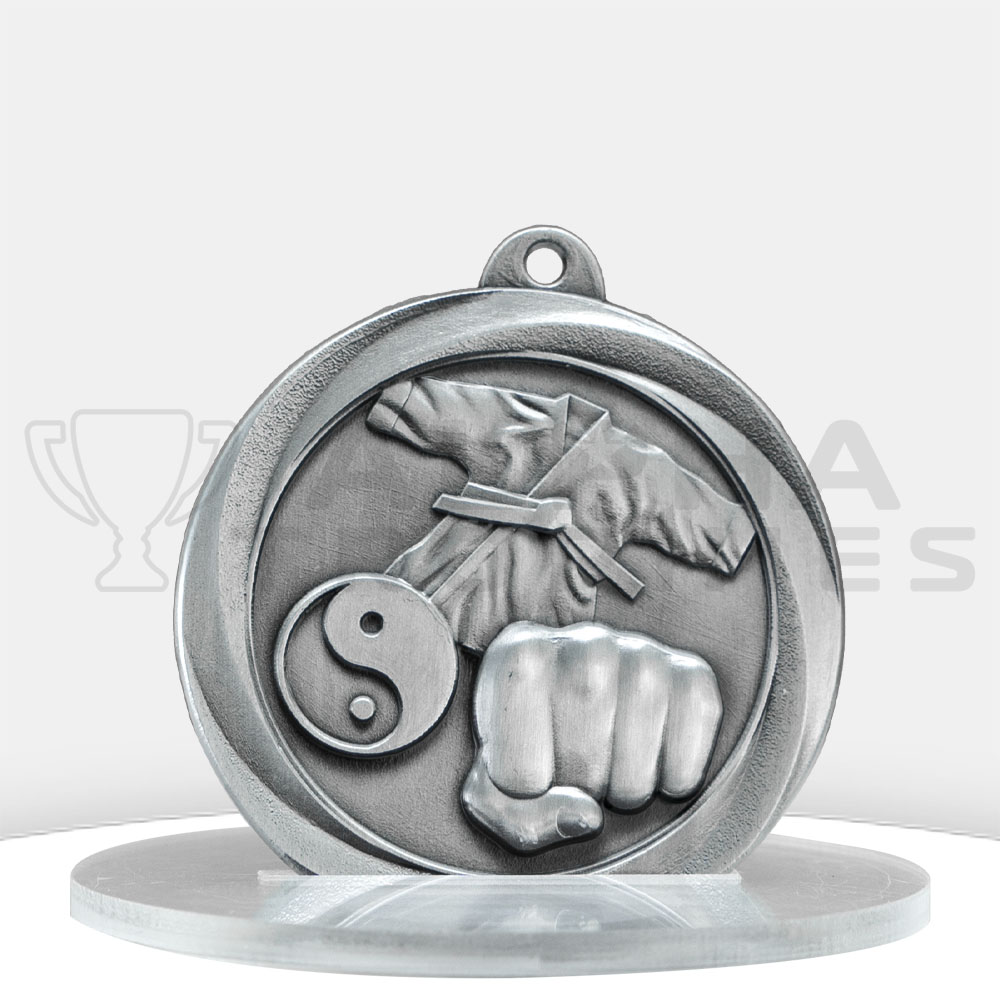 martial-arts-econo-medal-silver-front