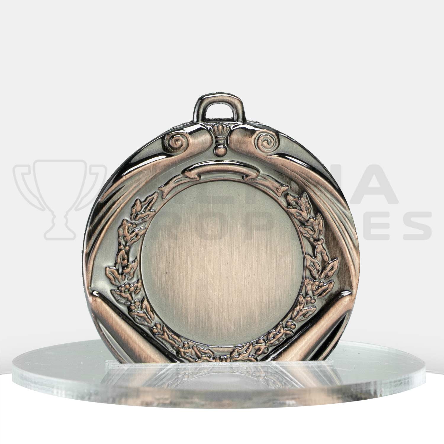 medal-shiny-scroll-bronze-front