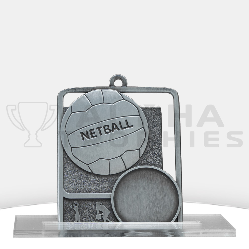 netball-medal-rosetta-with-logo-silver-front