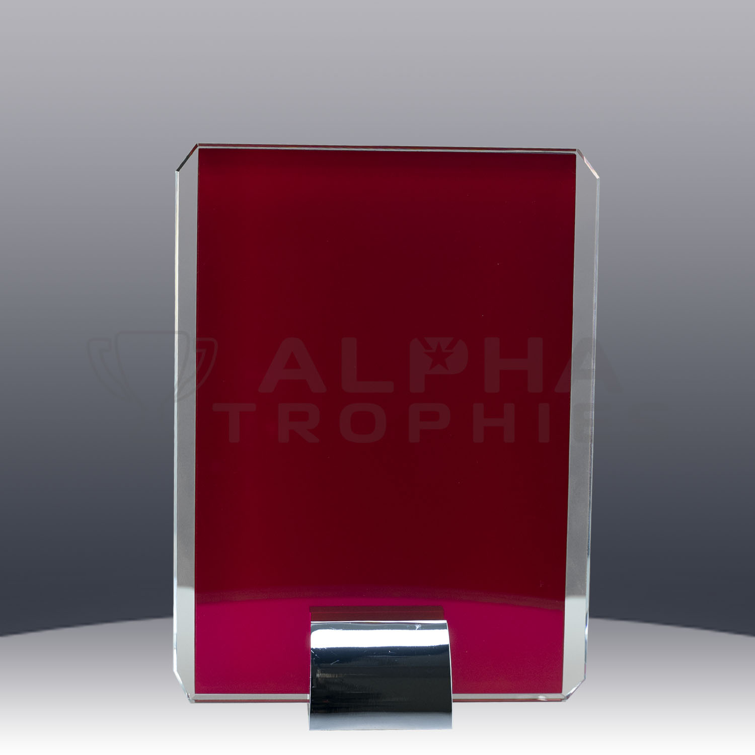 rectangle-red-glass-silver-stand-1205-1r-front