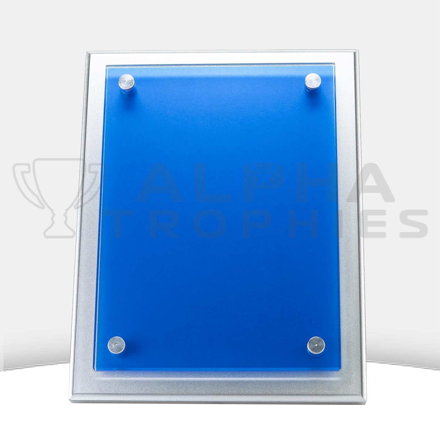 silver-plaque-blue-glass-front