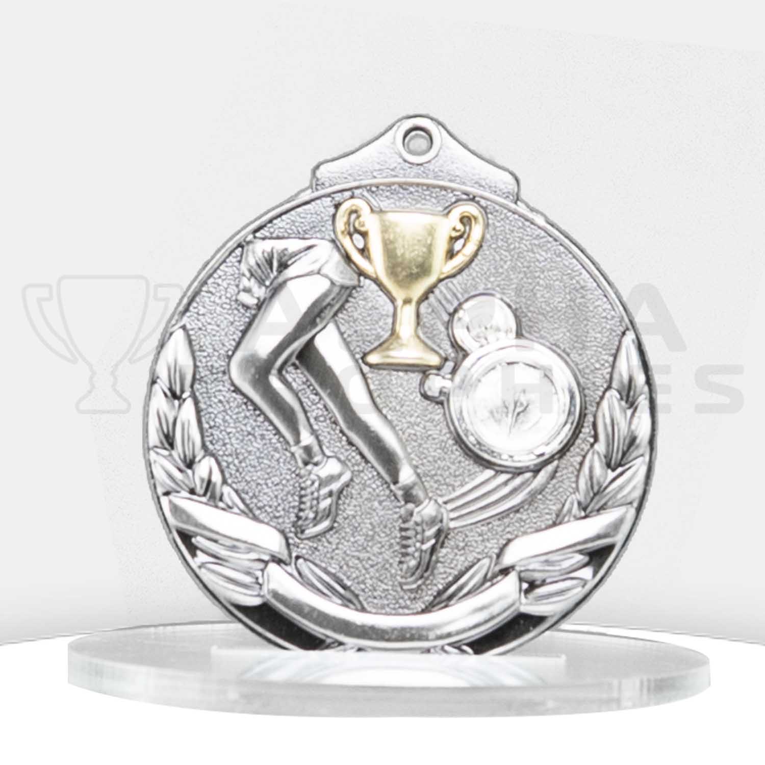 track-two-tone-medal-silver-front