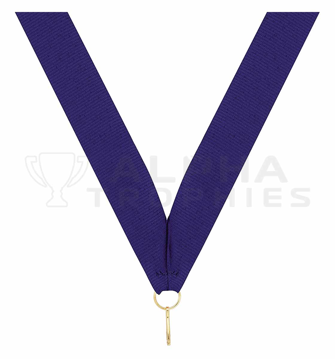 Purple V Neck Ribbon