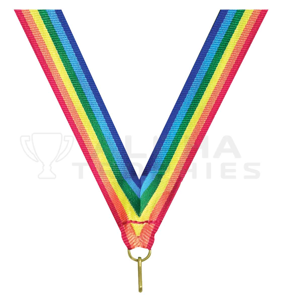 Rainbow V Neck Ribbon
